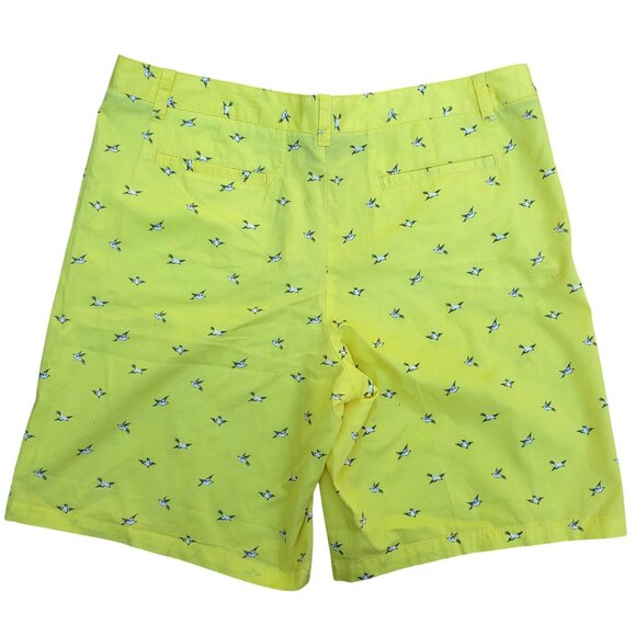 Merona yellow 'flying bird' cotton shorts - size 12 - Picture 2 of 7